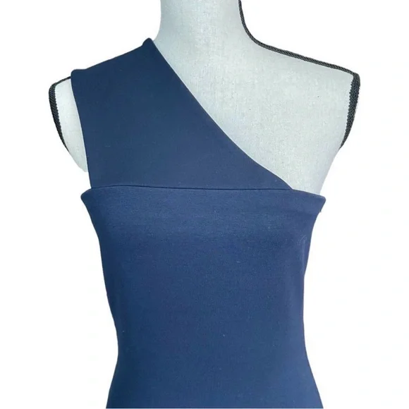 Superdown bodycon navy mini dress size M homecoming, club, college, one shoulder - Picture 5 of 12
